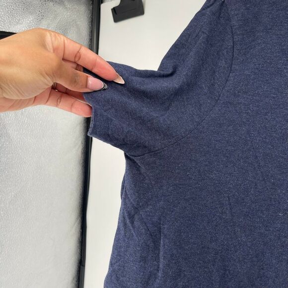 Polo Ralph Lauren Navy Crewneck T Shirt Custom Slim Fit Cotton Logo Tee Medium - Picture 6 of 11